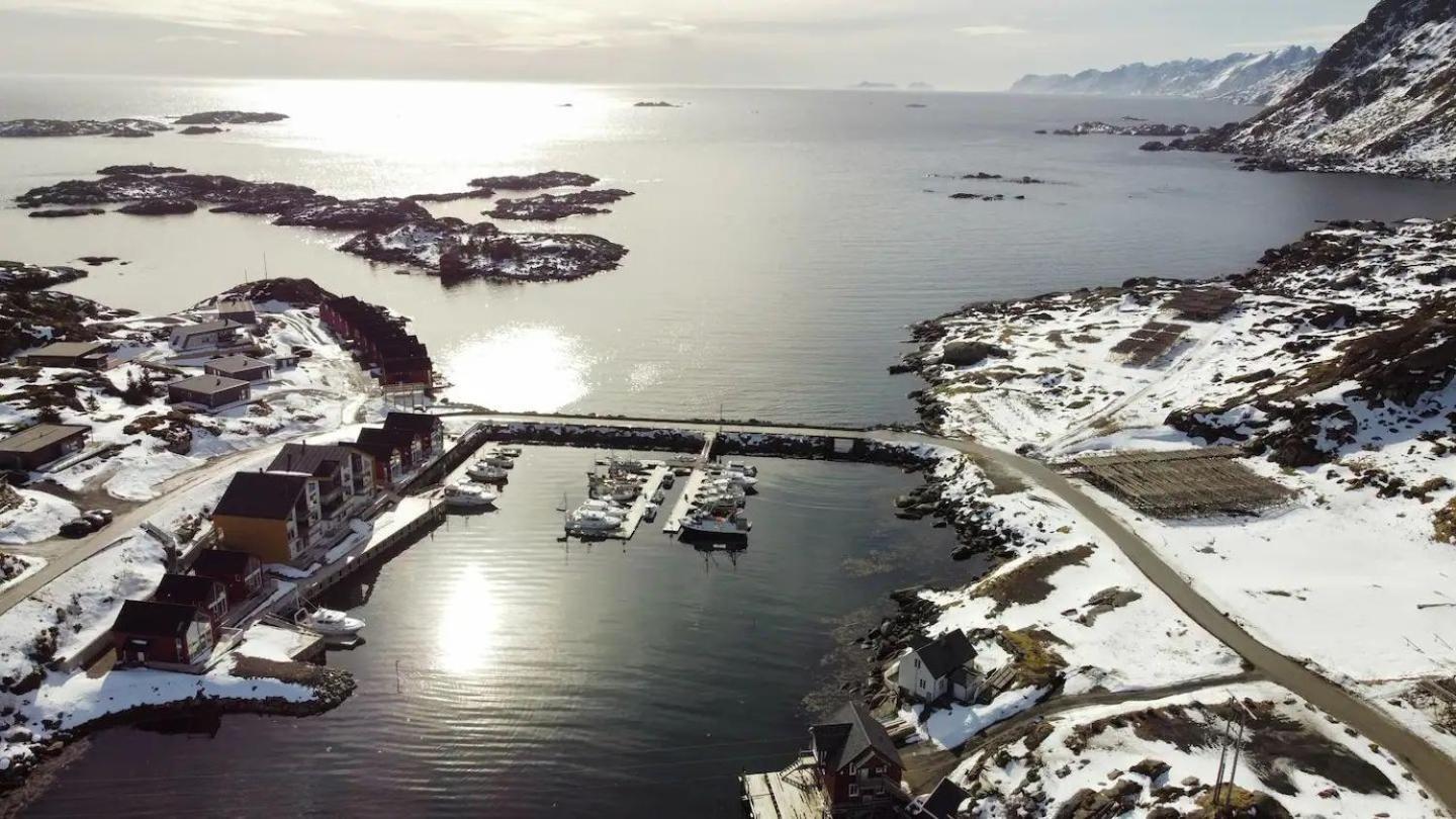 Spektakulaer Rorbu I Autentiske Omgivelser Ballstad Buitenkant foto